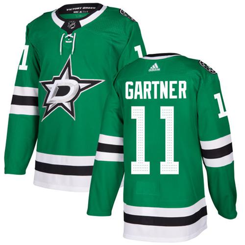 Adidas Men Dallas Stars #11 Mike Gartner Green Home Authentic Stitched NHL Jersey